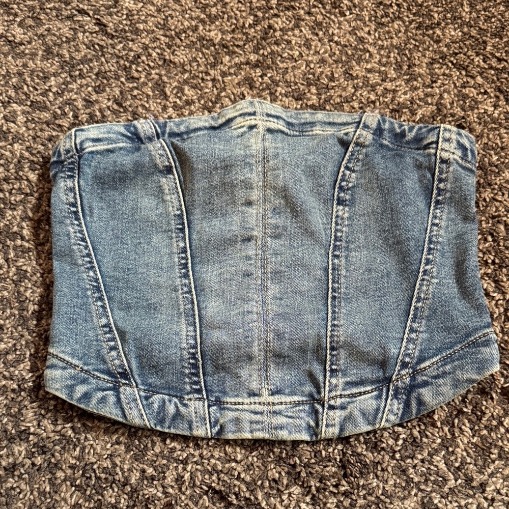 Denim crop Top